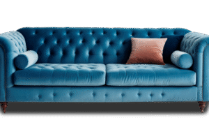 Blue Camelback Sofa
