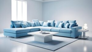 Blue L-Shaped Sofas