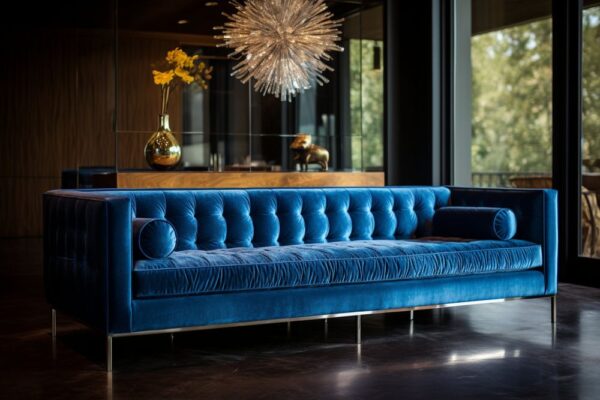 Blue Mid-Century Modern Sofas