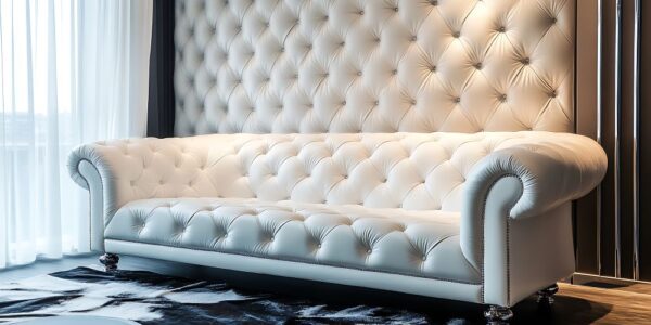 White Tufted Sofas