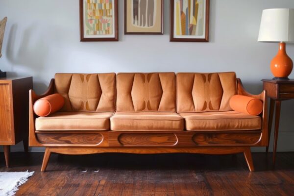 Brown Mid-Century Modern Sofas
