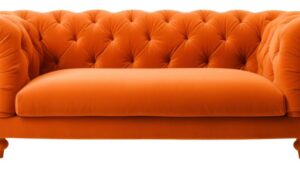 Orange Tufted Sofas