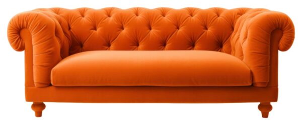 Orange Tufted Sofas