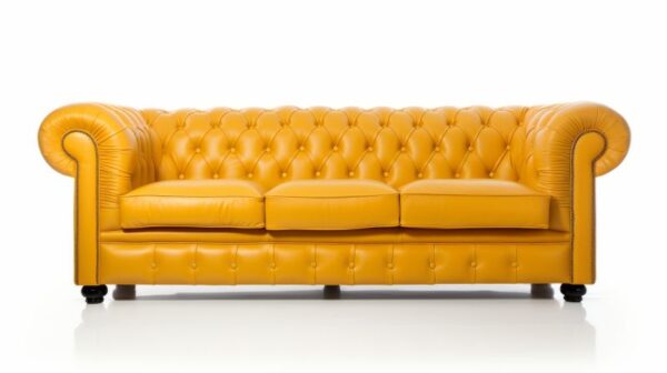 Yellow Camelback Sofa